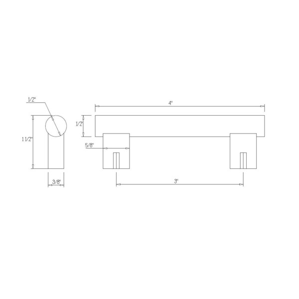 Richelieu 3 in (76.2 mm) Center-to-Center Brushed Nickel Contemporary Cabinet Pull - BP535553195