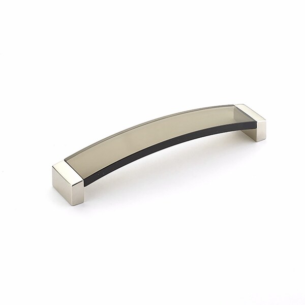 Schaub 6-5/16in Center to Center Positano Arch Smoke Cabinet Pull Satin Nickel Finish - 321-15-SM