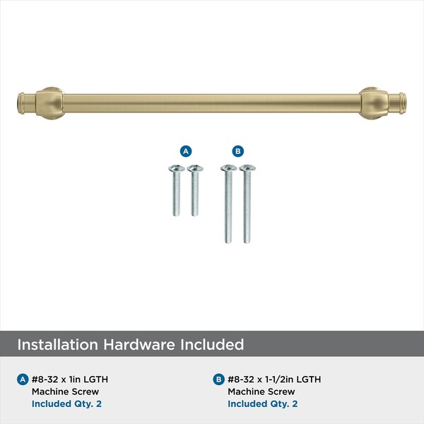 Amerock Winsome 7-9/16 inch 192mm Center-to-Center Golden Champagne Cabinet Pull - BP36768BBZ