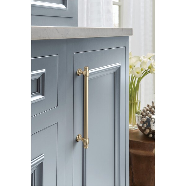 Amerock Winsome 7-9/16 inch 192mm Center-to-Center Golden Champagne Cabinet Pull - BP36768BBZ
