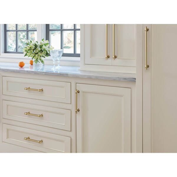 Amerock Winsome 7-9/16 inch 192mm Center-to-Center Golden Champagne Cabinet Pull - BP36768BBZ