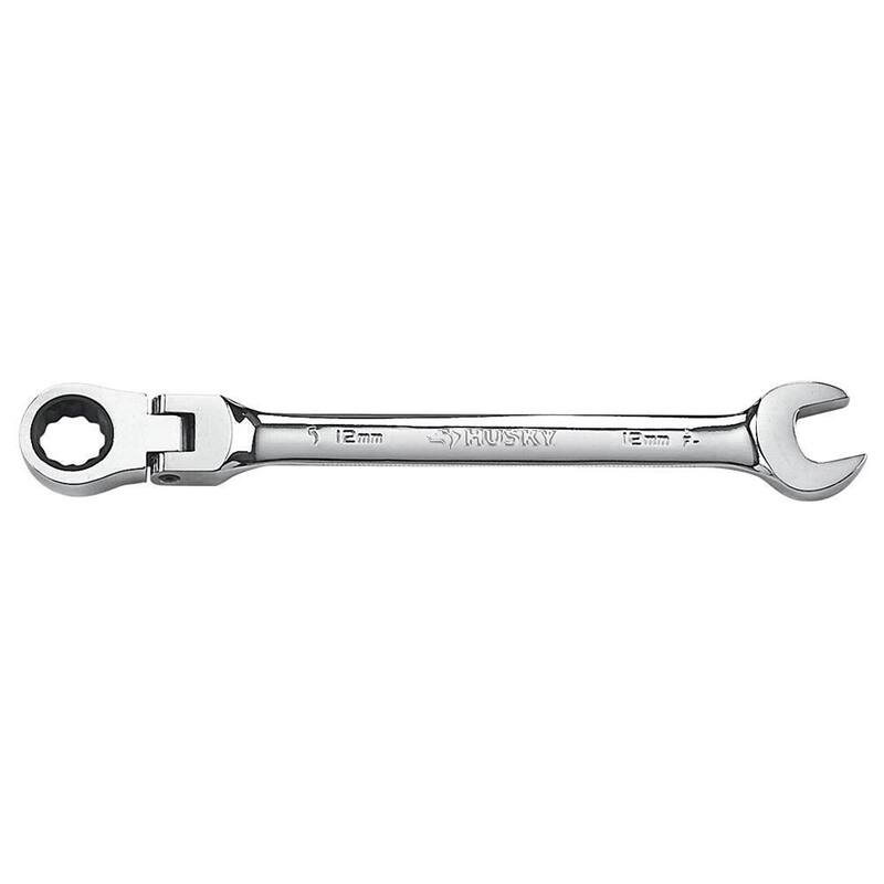 Husky 12 mm Flex Head Ratcheting Combination Wrench - HFRW12MM