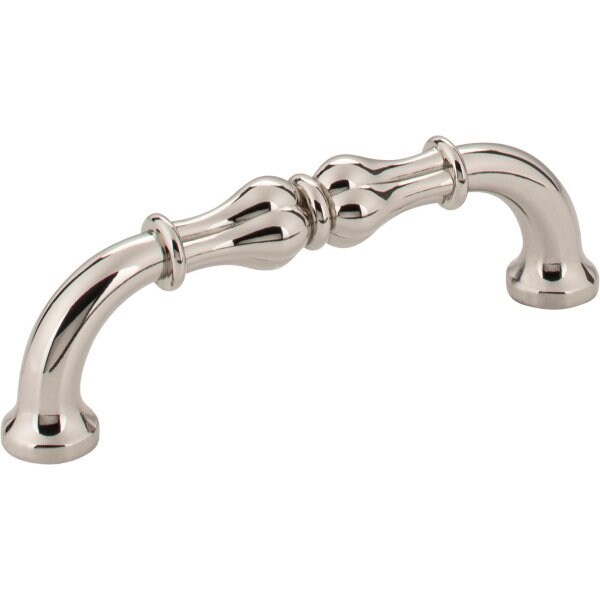 Jeffrey Alexander 96 mm Center-to-Center Polished Nickel Bella Cabinet Pull - 818-96NI
