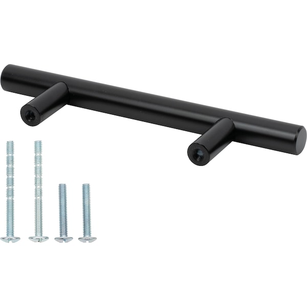 Designperfect 3'' Center-to-Center Cabinet Bar Pull, Matte/Flat Black, 25PK - DPA25T202BLK