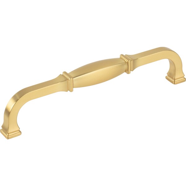 Jeffrey Alexander 160 mm Center-to-Center Brushed Gold Audrey Cabinet Pull - 278-160BG