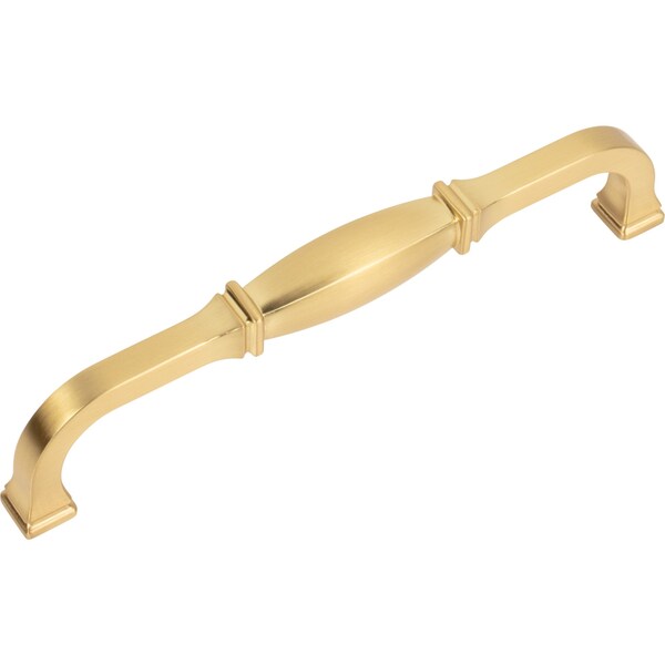 Jeffrey Alexander 160 mm Center-to-Center Brushed Gold Audrey Cabinet Pull - 278-160BG