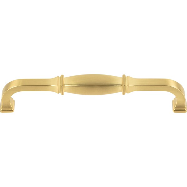 Jeffrey Alexander 160 mm Center-to-Center Brushed Gold Audrey Cabinet Pull - 278-160BG