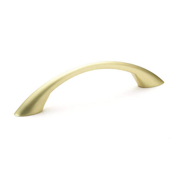 Richelieu 3-3/4 in. (96 mm) Center-to-Center Satin Brass Contemporary Drawer Pull - BP65017160