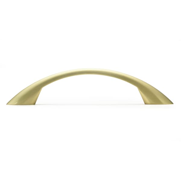 Richelieu 3-3/4 in. (96 mm) Center-to-Center Satin Brass Contemporary Drawer Pull - BP65017160