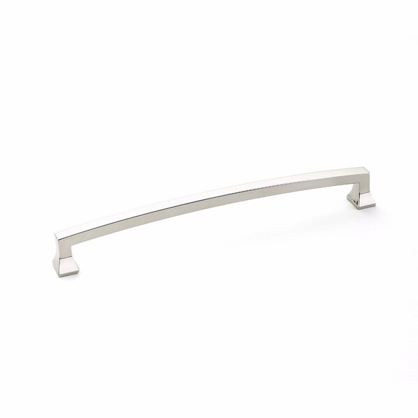 Schaub 8in Center to Center Menlo Park Arched Cabinet Pull Polished Nickel Finish - 540-PN