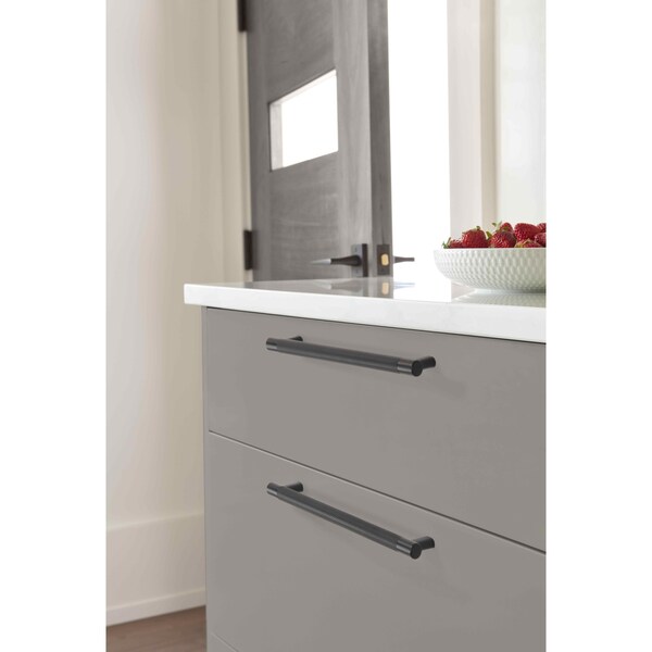 Amerock Bronx 10-1/16 in 256 mm Center-to-Center Black Bronze Cabinet Pull - BP36560BBR
