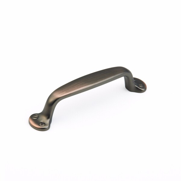 Schaub 4in Center to Center Country Cabinet Pull Aurora Bronze Finish - 742-AUB