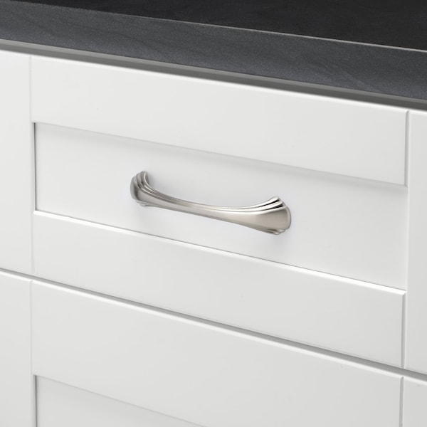 Gliderite Hardware 4-9/16 in. Center to Center Satin Nickel Classic Cabinet Pull - 4048-SN, 5PK - 4048-SN-5