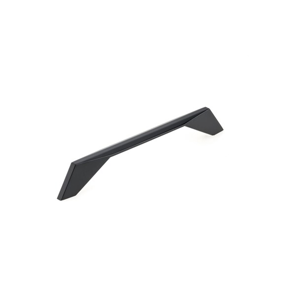 Richelieu 6 5/16 in (160 mm) Center-to-Center Matte Black Contemporary Drawer Pull - BP9256160900