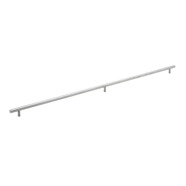 Richelieu 37-1/8 in. (943 mm) Center-to-Center Brushed Stainless Steel Contemporary Drawer Pull - BP3487943170