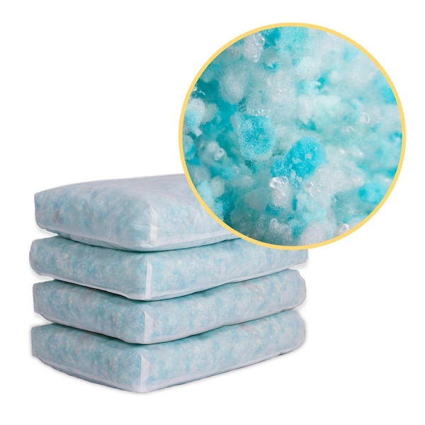 Kd Gabinete Exclusive Memory Foam Blend, 8 lb 4 cushions, 2 lb/each, Refill for Bean Bags and Pillows - KD2969627