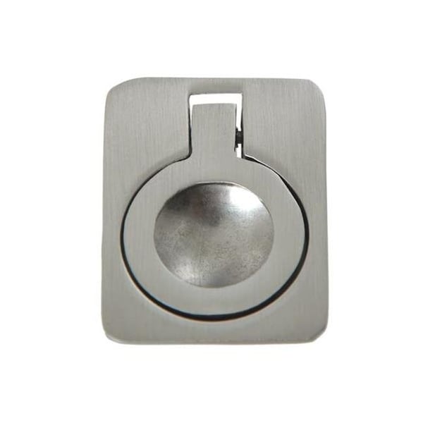 Utopia Alley Utopia Alley Kent Drop Ring Cabinet Pull  Brushed Nickel  1.6" - HW299PLBN021