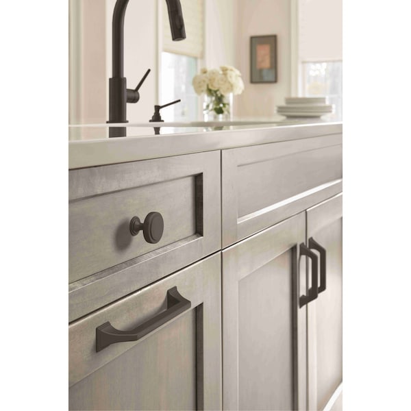Amerock Exceed 3-3/4 in 96 mm Center-to-Center Matte Black Cabinet Pull - BP36881FB