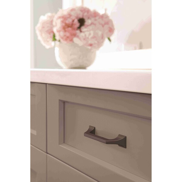 Amerock Exceed 3-3/4 in 96 mm Center-to-Center Matte Black Cabinet Pull - BP36881FB