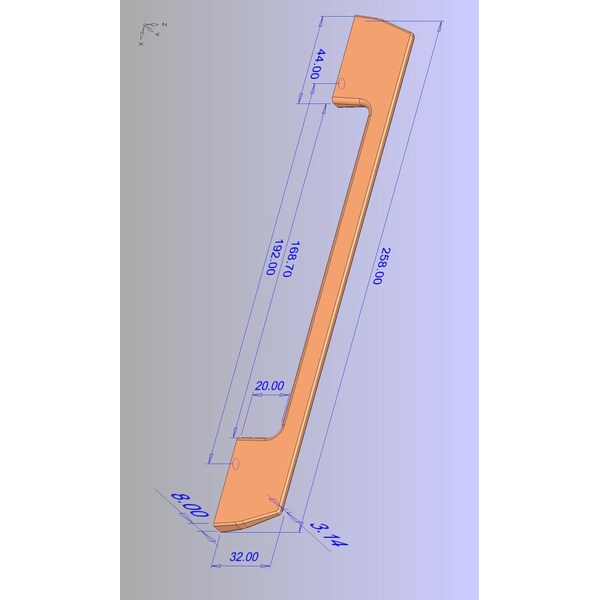 Richelieu 7-9/16 in. (192 mm) Center-to-Center Brushed Nickel Contemporary Drawer Pull - BP7125192195