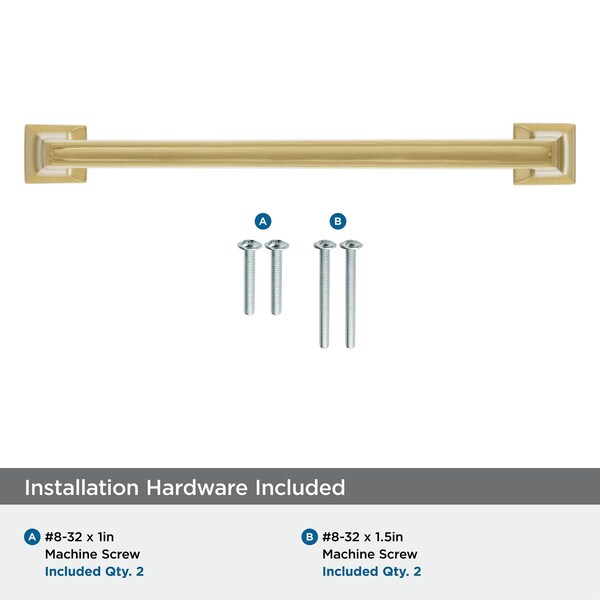 Amerock Mulholland 6-5/16 in 160 mm Center-to-Center Champagne Bronze Cabinet Pull - BP53530CZ