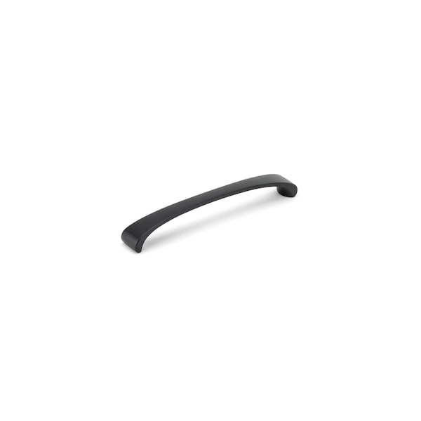 Richelieu 6 5/16 in (160 mm) Center-to-Center Matte Black Contemporary Cabinet Pull - BP82871160900