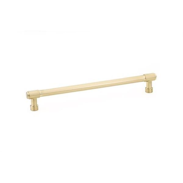 Emtek Jasper Cabinet Pull with 8 in Center to Center Satin Brass Finish - 86690US4