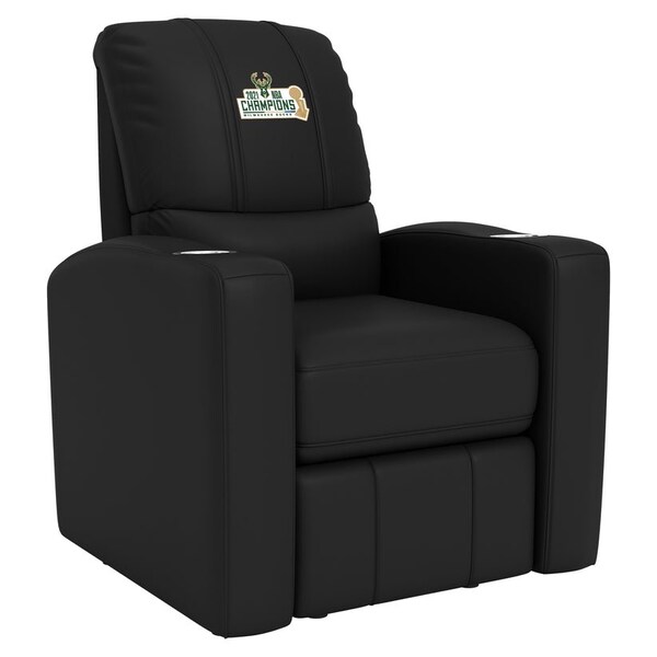 Dreamseat Stealth Recliner with Milwaukee Bucks 2021 Champions Logo - XZ52082CDSMHTBLK-PSNBA31053