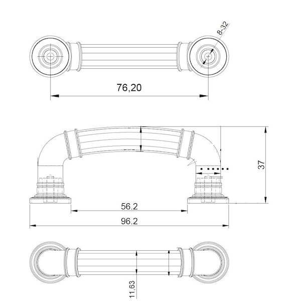 Richelieu 3 in (76.2 mm) Center-to-Center Brushed Nickel Traditional Drawer Pull - BP88183195
