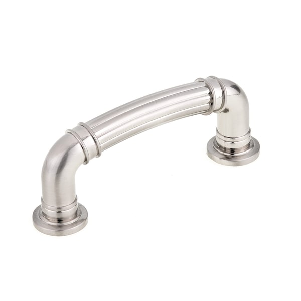 Richelieu 3 in (76.2 mm) Center-to-Center Brushed Nickel Traditional Drawer Pull - BP88183195