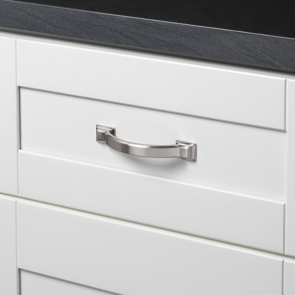 Gliderite Hardware 3 in. Center to Center Satin Nickel Arched Square Cabinet Pull - 4355-SN, 10PK - 4355-SN-10