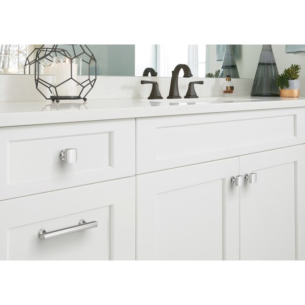 Amerock Everett 5-1/16 inch 128mm Center-to-Center Polished Chrome Cabinet Pull - BP3710526