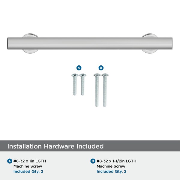 Amerock Everett 5-1/16 inch 128mm Center-to-Center Polished Chrome Cabinet Pull - BP3710526