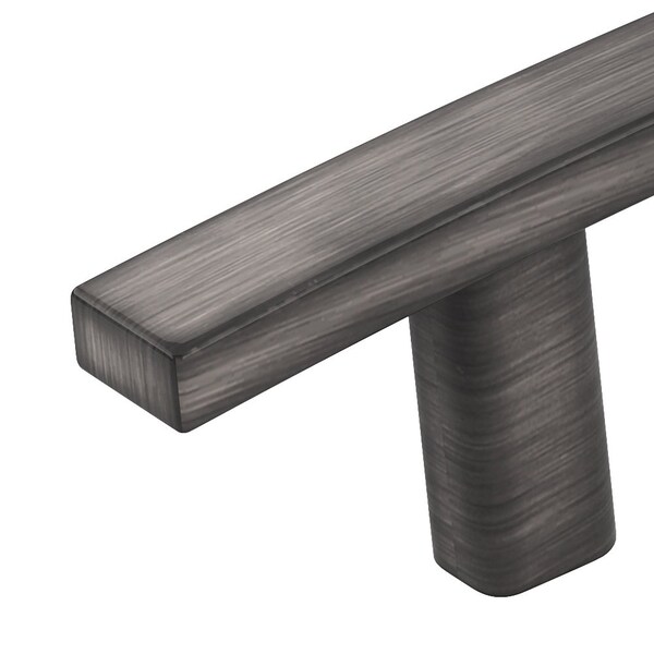 Richelieu Padova Collection 5 1/16-inch (128 mm) Antique Nickel Transitional Rectangular Cabinet Bar Pull - BP650128143