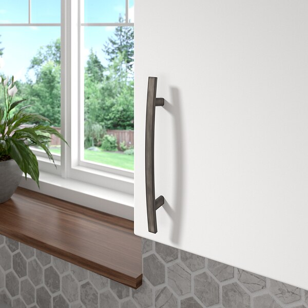 Richelieu Padova Collection 5 1/16-inch (128 mm) Antique Nickel Transitional Rectangular Cabinet Bar Pull - BP650128143