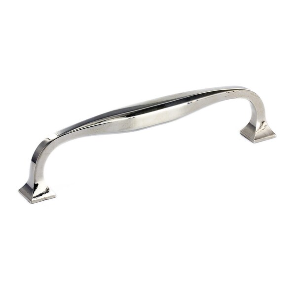 Richelieu 6 5/16 in (160 mm) Center-to-Center Polished Nickel Transitional Cabinet Pull - 3921160180