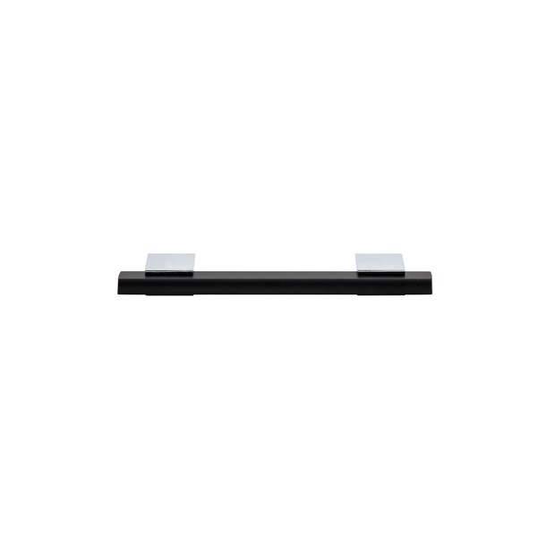 Richelieu 3 3/4 in (96 mm) Center-to-Center Chrome, Matte Black Contemporary Cabinet Pull - BP905096140900
