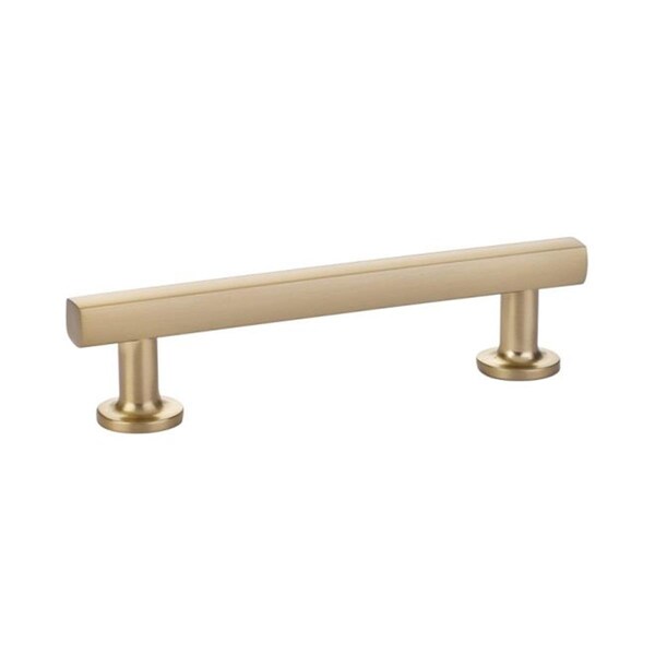 Patioplus 5 in. Center to Center Freestone Cabinet Pull, Satin Brass - PA2178017