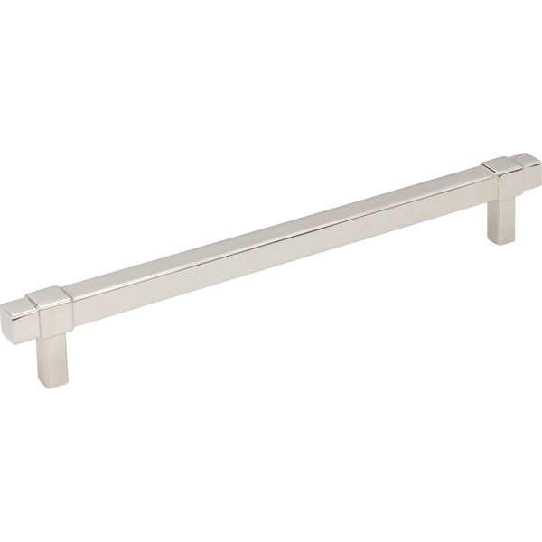 Jeffrey Alexander 192 mm Center-to-Center Polished Nickel Square Zane Cabinet Pull - 293-192NI