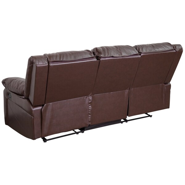 Flash Furniture Sofa, 35" to 64" x 38", Upholstery Color: Brown - BT-70597-SOF-BN-GG
