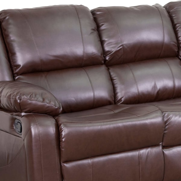 Flash Furniture Sofa, 35" to 64" x 38", Upholstery Color: Brown - BT-70597-SOF-BN-GG