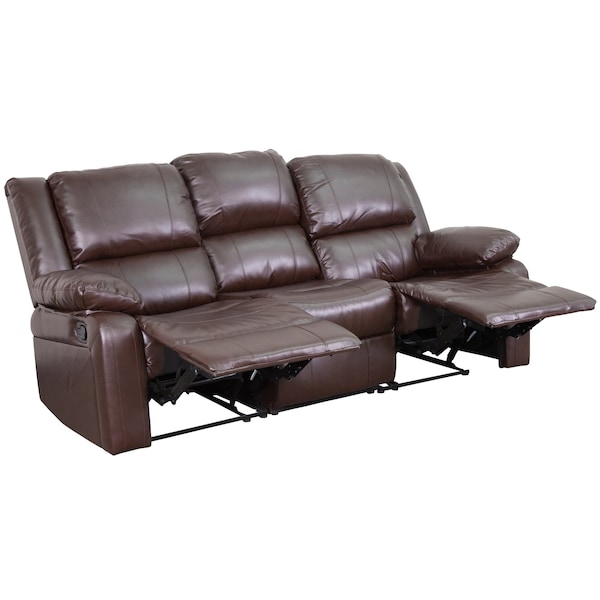 Flash Furniture Sofa, 35" to 64" x 38", Upholstery Color: Brown - BT-70597-SOF-BN-GG