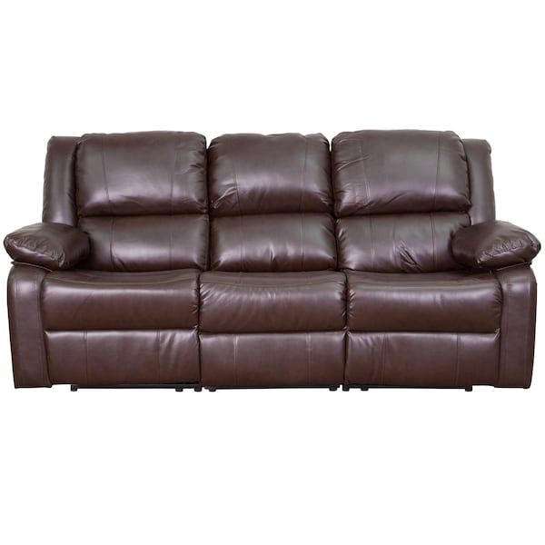 Flash Furniture Sofa, 35" to 64" x 38", Upholstery Color: Brown - BT-70597-SOF-BN-GG