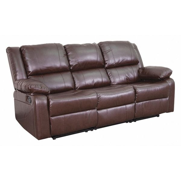 Flash Furniture Sofa, 35" to 64" x 38", Upholstery Color: Brown - BT-70597-SOF-BN-GG