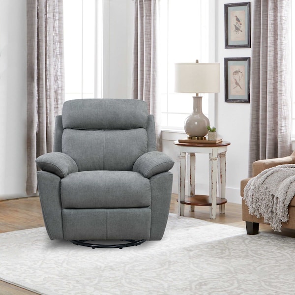Moootto Electric Power Swivel Glider Rocker Recliner Chair with USB Charge Port - TBOJLS2754PSGGNSS