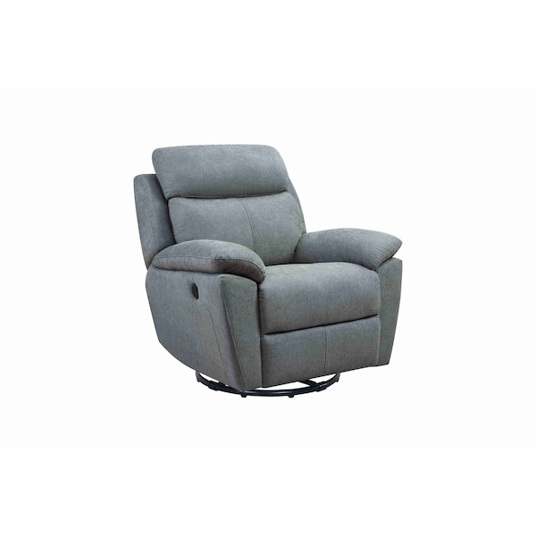Moootto Electric Power Swivel Glider Rocker Recliner Chair with USB Charge Port - TBOJLS2754PSGGNSS