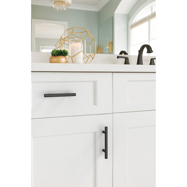 Amerock Caliber 3 inch 76mm Center-to-Center Matte Black Cabinet Pull - BP37365FB