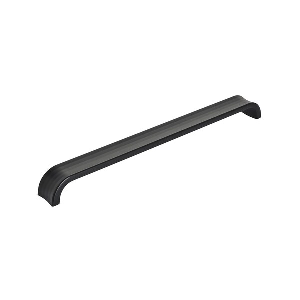 Amerock Concentric 10-1/16 in 256 mm Center-to-Center Matte Black Cabinet Pull - BP36816MB