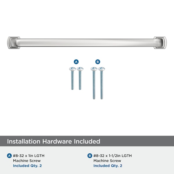 Amerock Surpass 8-13/16 inch 224mm Center-to-Center Polished Chrome Cabinet Pull - BP5552126