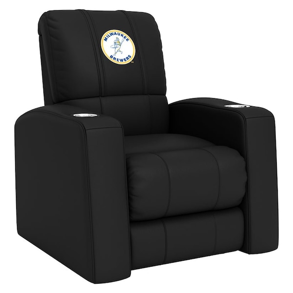 Dreamseat Relax Recliner with Milwaukee Brewers Cooperstown Primary Logo - XZ418301RHTCDBLK-PSCOOP0125